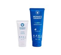 Monkeyhands Combo Grip Booster Hydro 50 ml + Light Gel Grip Classic 100 ml pour hydrater et améliorer la prise. Parfait pour Pole Dance, Calisthenics