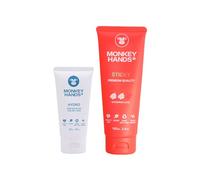 Monkeyhands Combo Grip Booster Hydro 50 ml + Strong Gel Grip Sticky 100 ml pour hydrater et améliorer la prise. Parfait pour Pole Dance, Calisthenics
