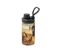 Monkeys in The Sunlight Bouteille d'eau isotherme de 355 ml avec motif imprimé complet, étanche, en acier inoxydable et durable pour l'extérieur