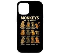 Monkeys of The World T-Shirt Mignon espèces de Primates Coque pour iPhone 12/12 Pro