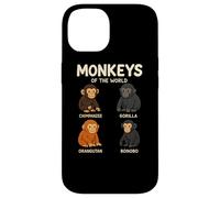 Monkeys of The World T-Shirt Mignon espèces de Primates Coque pour iPhone 14