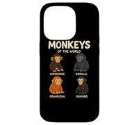 Monkeys of The World T-Shirt Mignon espèces de Primates Coque pour iPhone 14 Pro