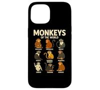 Monkeys of The World T-Shirt Mignon espèces de Primates Coque pour iPhone 15