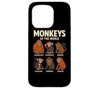 Monkeys of The World T-Shirt Mignon espèces de Primates Coque pour iPhone 15 Pro