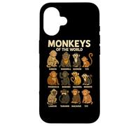 Monkeys of The World T-Shirt Mignon espèces de Primates Coque pour iPhone 16