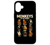 Monkeys of The World T-Shirt Mignon espèces de Primates Coque pour iPhone 16 Plus