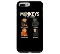 Monkeys of The World T-Shirt Mignon espèces de Primates Coque pour iPhone 7 Plus/8 Plus