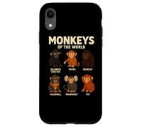 Monkeys of The World T-Shirt Mignon espèces de Primates Coque pour iPhone XR
