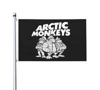 Monkeys Rock Band Arctic Flag Drapeau imprimé directement sur vêtement Polyester durable Graphiques accrocheurs Bannière double face - 0,9 x 1,5 m