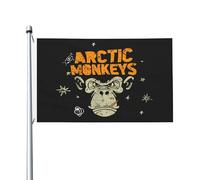 Monkeys Rock Band Arctic Flag Drapeau imprimé directement sur vêtement Polyester durable Graphiques accrocheurs Bannière double face - 0,9 x 1,5 m