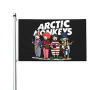 Monkeys Rock Band Arctic Flag Drapeau imprimé directement sur vêtement Polyester durable Graphiques accrocheurs Bannière double face - 0,9 x 1,5 m
