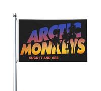 Monkeys Rock Band Arctic Flag Drapeau imprimé directement sur vêtement Polyester durable Graphiques accrocheurs Bannière double face - 0,9 x 1,5 m
