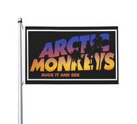 Monkeys Rock Band Arctic Flag Drapeau imprimé directement sur vêtement Polyester durable Graphiques accrocheurs Bannière double face - 0,9 x 1,5 m