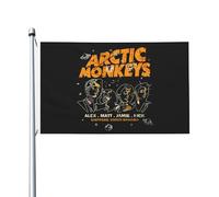 Monkeys Rock Band Arctic Flag Drapeau imprimé directement sur vêtement Polyester durable Graphiques accrocheurs Bannière double face - 0,9 x 1,5 m