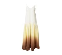 Monki Robe d’été chocolat / jaune clair / blanc, Taille 36