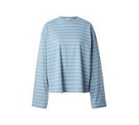 Monki T-shirt bleu clair / blanc, Taille L