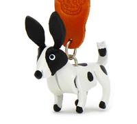 MONKIMAU 8010 Chihuahua Adorable Porte-clés Animal Fait-Main Robuste Sangle Cuir Trousseau chaîne Anneau Jouet Figurine Gadget Pendentif Accessoires téléphone Porte-Bonheur