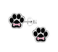 Monkimau Boucles d'oreilles empreinte de patte fille argent 925 enfants : boucles d'oreilles hypoallergéniques pour filles de 8 ans, Clous d'oreilles médicaux et boucles d'oreilles en