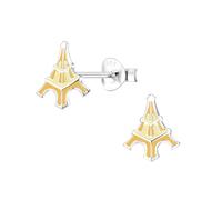 Monkimau Boucles d'oreilles pour filles Tour Eiffel, boucles d'oreilles en argent sterling 925, boucles d'oreilles hypoallergéniques pour enfants