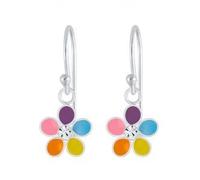 Monkimau Fleurs Enfants et filles, Boucles d'oreilles, clous d'oreilles, bijoux d'oreilles, en 925, hypoallergénique et sans nickel, taille du motif 8 mm x 8 mm, pour enfants et filles