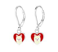 Monkimau Lama Enfants et filles, Boucles d'oreilles, clous d'oreilles, bijoux d'oreilles, en 925, hypoallergénique et sans nickel, taille du motif 9 mm x 8 mm, pour enfants et filles