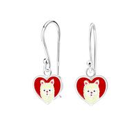 Monkimau Lama Enfants et filles, Boucles d'oreilles, clous d'oreilles, bijoux d'oreilles, en 925, hypoallergénique et sans nickel, taille du motif 9 mm x 8 mm, pour enfants et filles