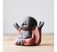 MonLiya Statue de Bouddha en céramique - Figurine de Moine créative pour bébé Artisanat de poupées - Cadeau délicat et Artisanat