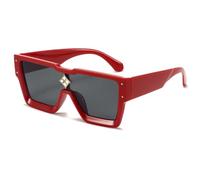 monmandi Black Box Lunettes connectées avec sensation haut de gamme, écran solaire et personnalité de parasol, lunettes de soleil tendance, Rouge