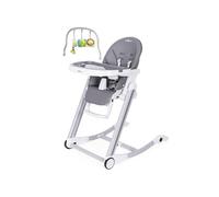 MonMobilierDesign ADELLE Chaise haute à bascule inclinable et pliable Gris gris G
