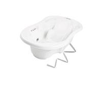 MonMobilierDesign Baignoire bébé avec réducteur intégré Blanc + Tuyau Blanc, Blanc G