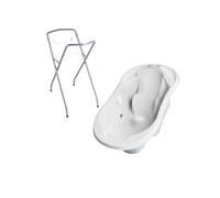 MonMobilierDesign Baignoire bébé avec réducteur intégré Gris + Pied + Tuyau