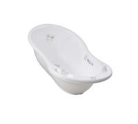 MonMobilierDesign Baignoire bébé thermomètre Blanc Owls 102 cm + Tuyau Blanc, Blanc G