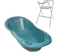 MonMobilierDesign Baignoire bébé thermomètre Vert viride Météo 102 cm + Pied Vert viride G