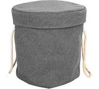 MonMobilierDesign BOLSA Panier de rangement sac pour jouets 2en1 avec tapis de jeux Gris