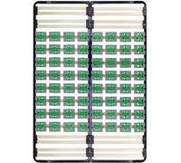 MonMobilierDesign CASI Sommier à lattes avec plots de soutien 140x200 cm sans pieds Noir