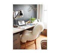 MonMobilierDesign Couvre-siège peau de mouton Blanc