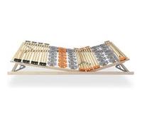 MonMobilierDesign EMY Sommier à lattes ergonomique en bois avec plots de soutien 7 zones de confort tête et pied relevables 140X200 cm Bois G