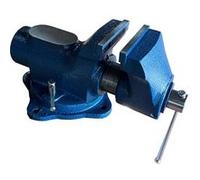 MonMobilierDesign Etau d'établi professionnel cylindrique en fonte avec base pivotante et enclume mors 150 mm