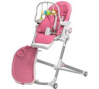 MonMobilierDesign HUGO Chaise haute pliable et inclinable + arche de jeux Rose rose G