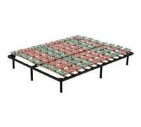 MonMobilierDesign KEPT Sommier à lattes ergonomique avec plots de soutien 140x200 cm avec pieds Noir G
