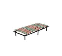 MonMobilierDesign KEPT Sommier à lattes ergonomique avec plots de soutien 80x200 cm avec pieds Noir G