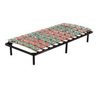 MonMobilierDesign KEPT Sommier à lattes ergonomique avec plots de soutien 90x200 cm avec pieds Noir G