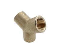 MonMobilierDesign Lot de 1_Raccord en Y femelle en laiton égal modèle 1/2" G