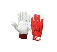 MonMobilierDesign Lot de 1_RIGA Gants de manutention cuir jersey fermeture velcro T.10 G