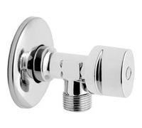 MonMobilierDesign Lot de 1_Robinet vanne d'angle chrome avec rosace 1/2" x 3/8"