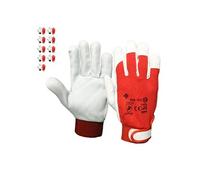 MonMobilierDesign Lot de 10_RIGA Gants de manutention cuir jersey fermeture velcro T.10 G