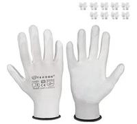MonMobilierDesign Lot de 10_ROTA Gants de bricolage multi-usages et jardinage T.10 Blanc Blanc G
