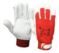 MonMobilierDesign Lot de 5_RIGA Gants de manutention cuir jersey fermeture velcro T.10 G