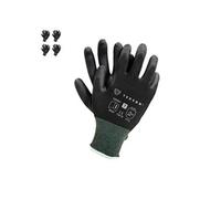 MonMobilierDesign Lot de 5_ROTA Gants de bricolage multi-usages et jardinage T.10 Noir Noir