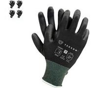 MonMobilierDesign Lot de 5_ROTA Gants de bricolage multi-usages et jardinage T.10 Noir Noir G